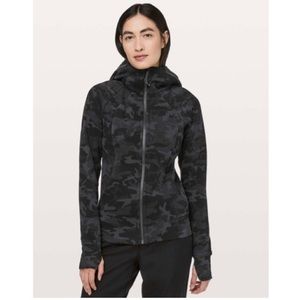 Lululemon Athletica Full Zip Scuba Hoodie in Incognito Camo Multi Grey 4